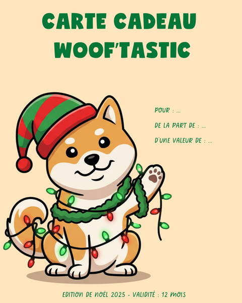Carte - Cadeau Woof'tastic